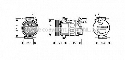 AVA QUALITY COOLING rtk389 -  Компрессор, кондиционер